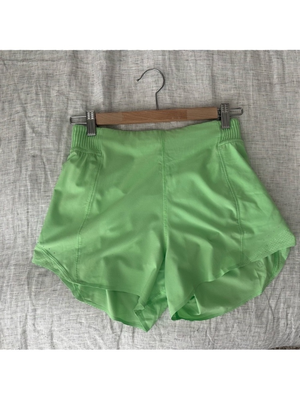 lululemon athletica Women's Lime Green Running Shorts